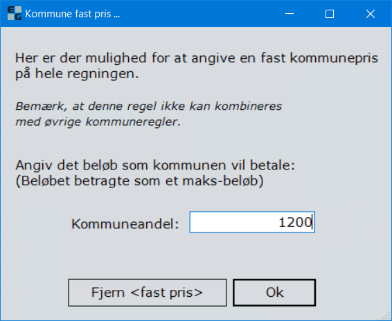 kommune fast pris